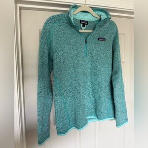 Patagonia Better Sweater Fleece Jacket 1/4 Zip Teal Size Large